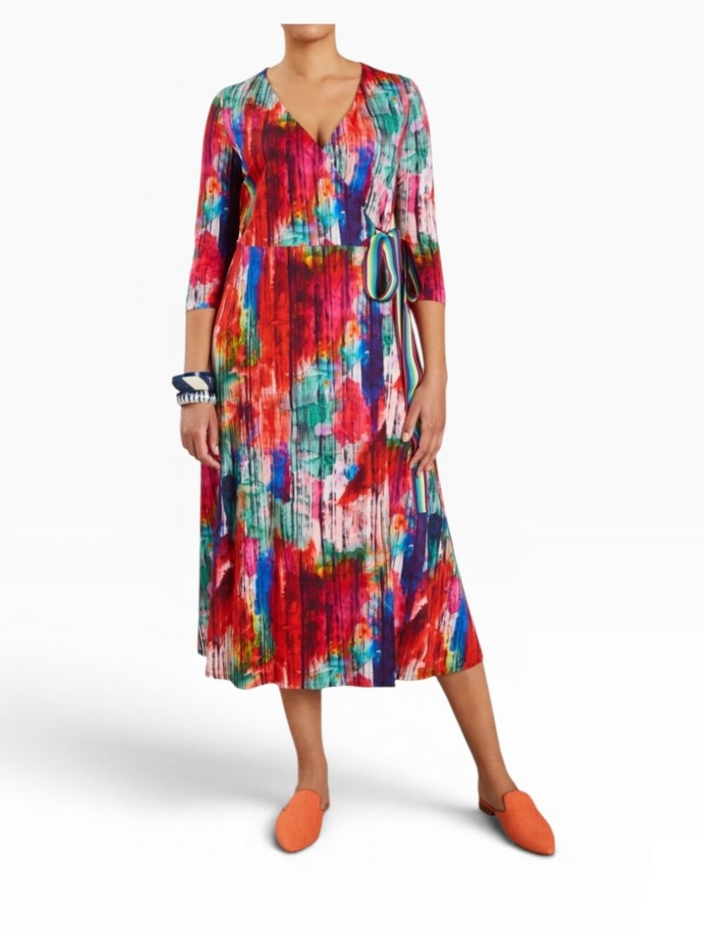 Marina Rinaldi  ORNARE Viscose Rainbow Maxi Jersey  Dress Plus size 22W (XL)